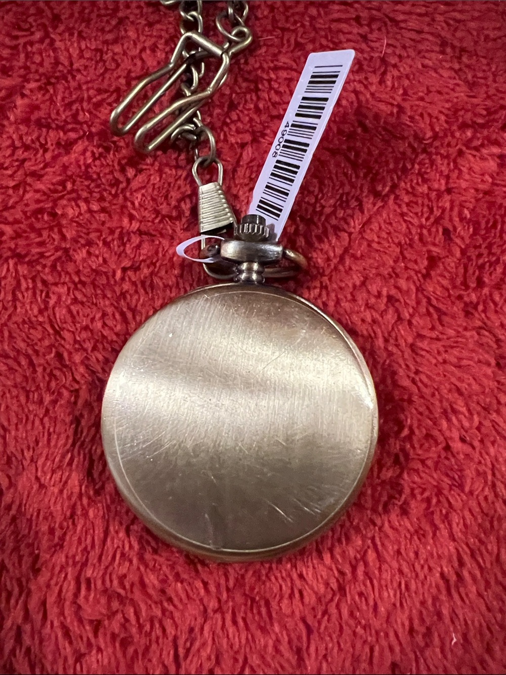 Invicta Gold-Tone Pocket Watch with White Dial and Chain - Picture 3 of 6